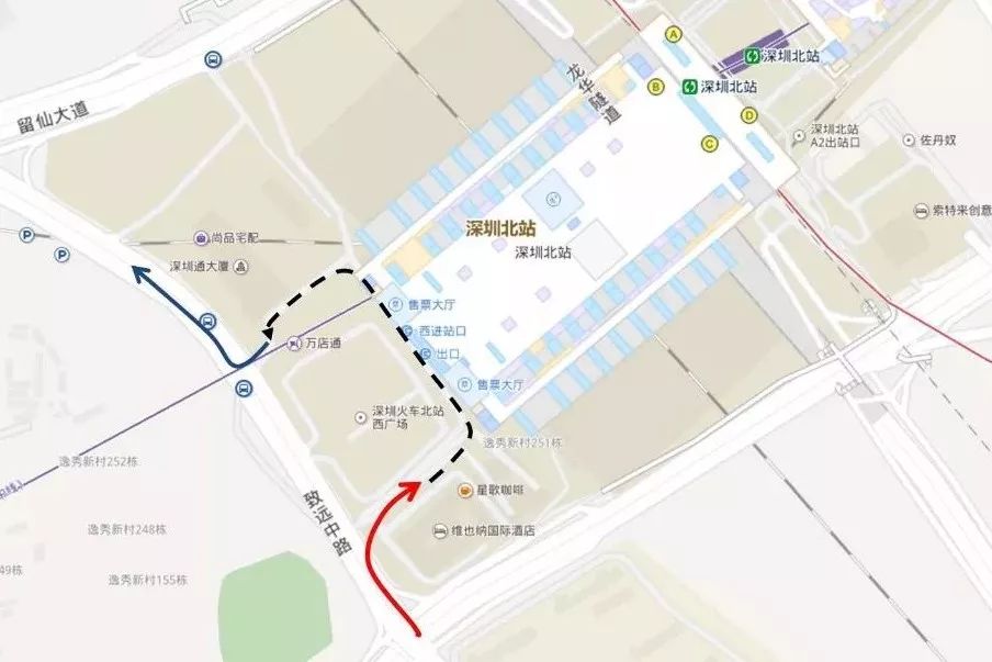 深圳北站地图图片