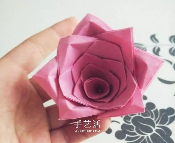 玫瑰花的折法教程图片
