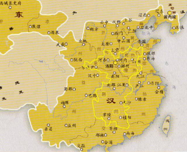 汉代十三州行政区划图图片
