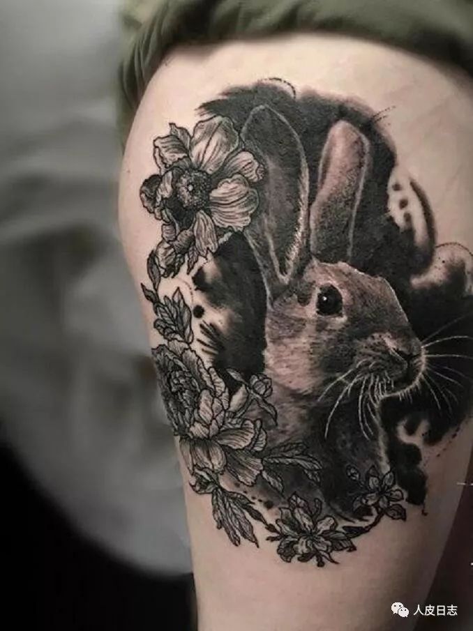 属兔纹身图片