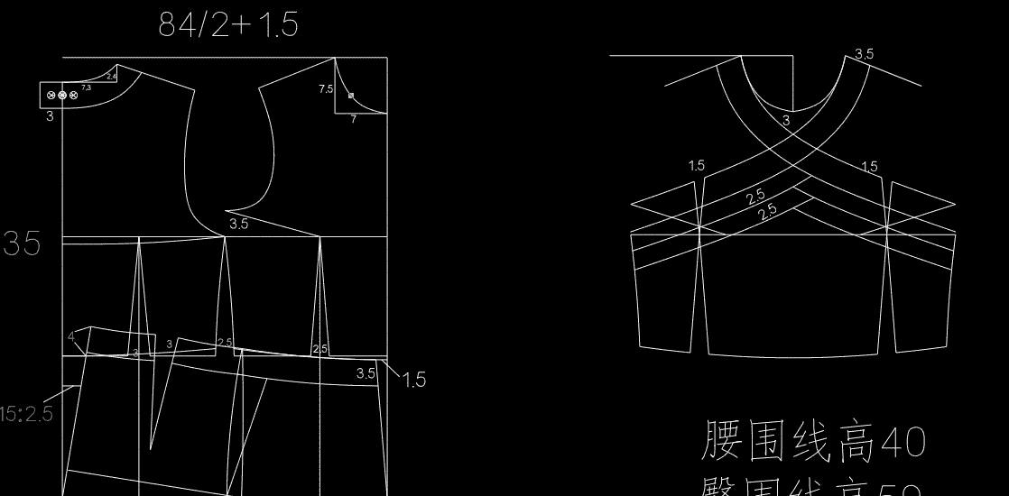 连体裤打板纸样教程山本服装打板