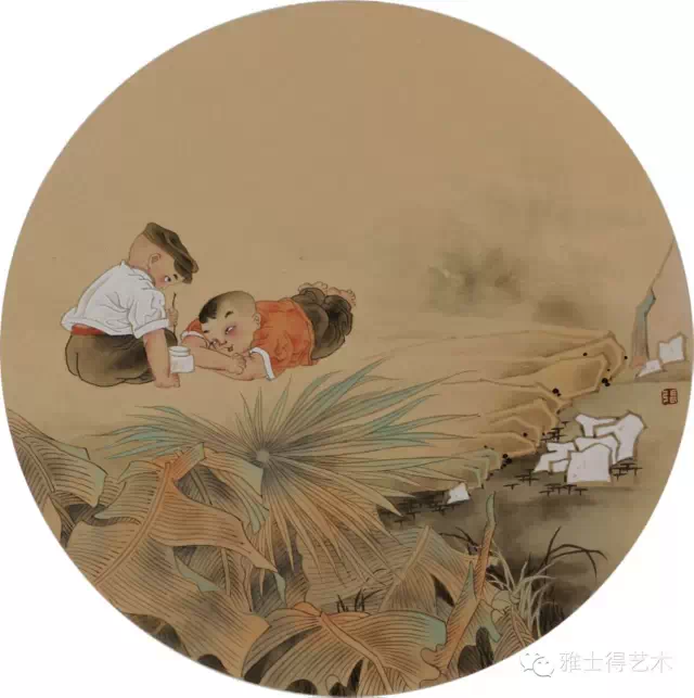 张树茂国画《童年记忆》系列欣赏