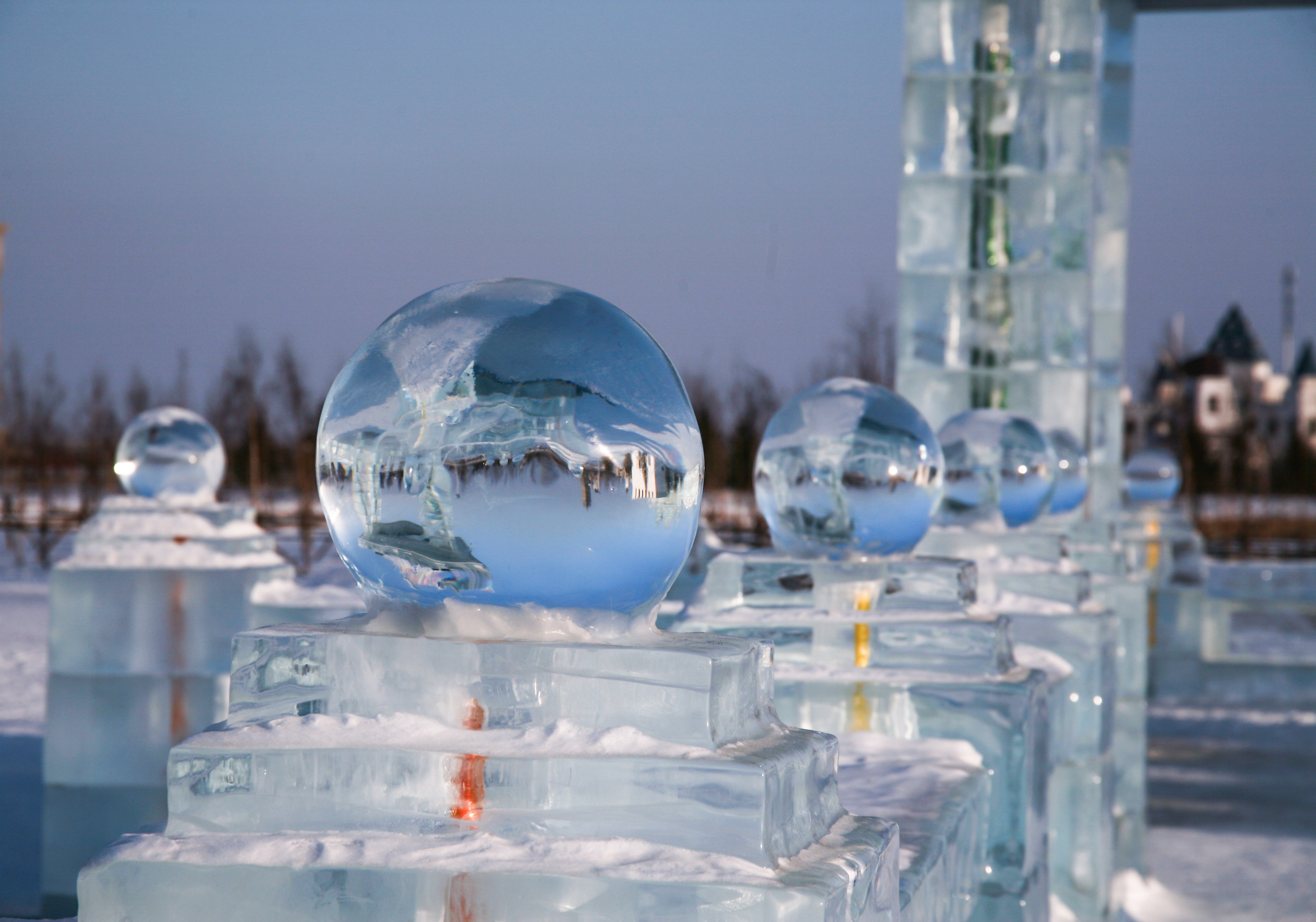 呼兰河口冰雪乐园如梦似幻的童话世界