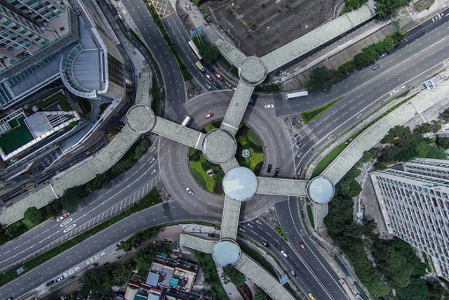 航拍香港,城與成