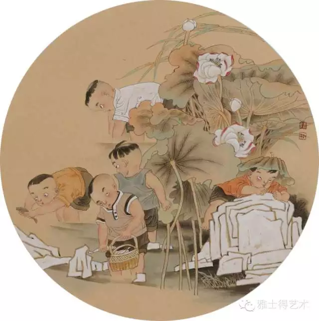 张树茂国画《童年记忆》系列欣赏