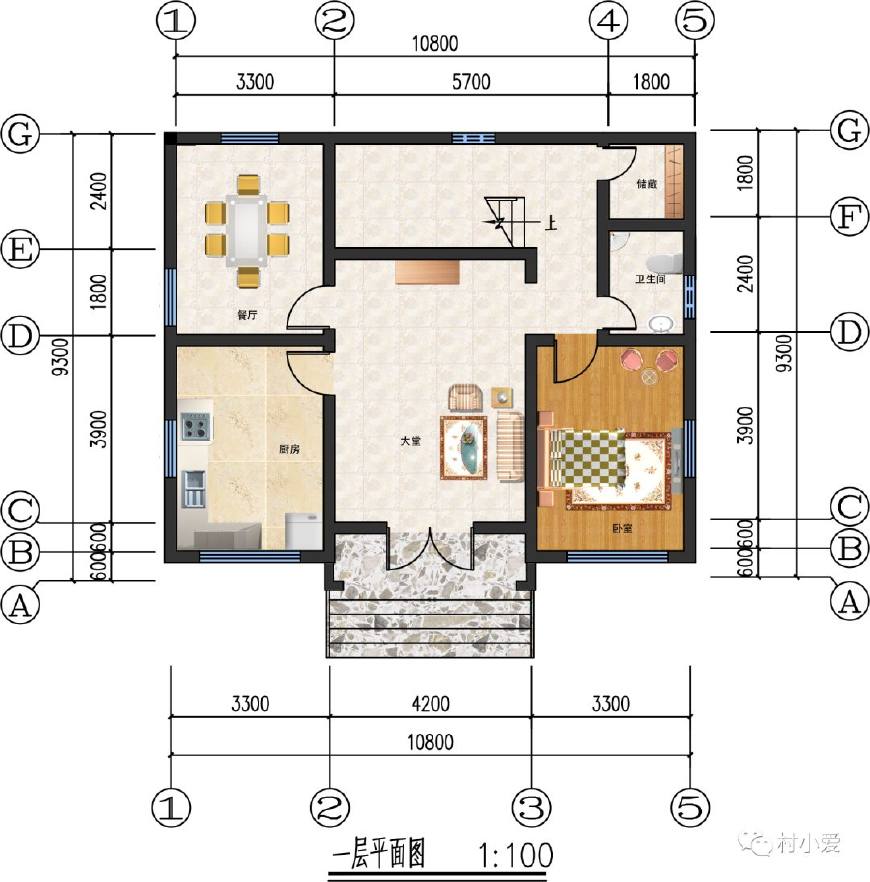 11米x9米农村户型图图片