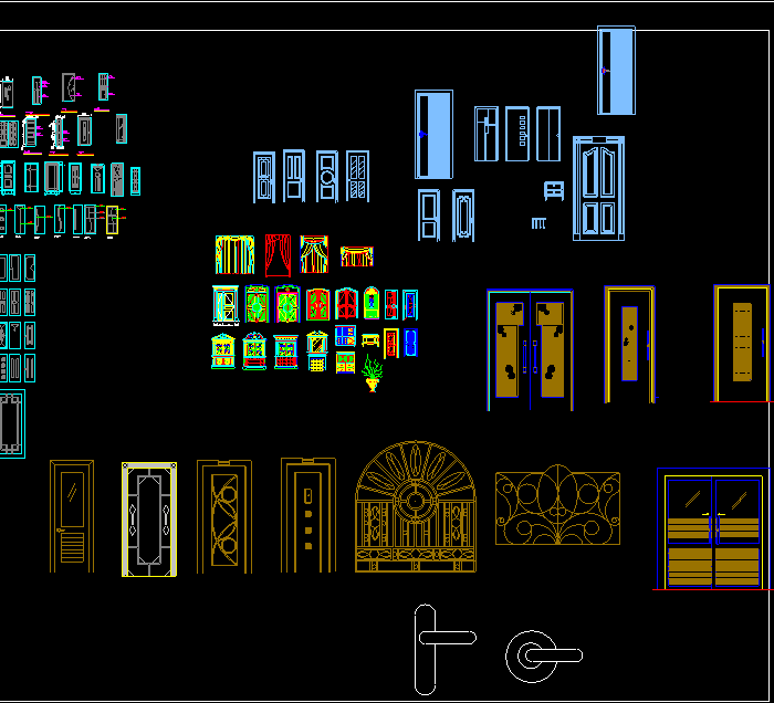 櫃體櫃門cad圖庫圖塊大全,快來領取把