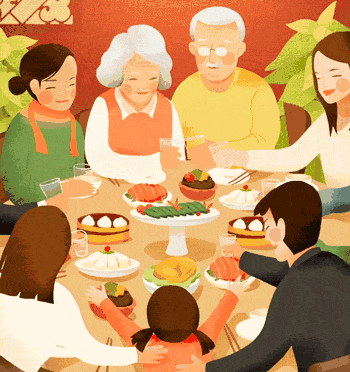 也将吃年夜饭作为家人团聚的标志以慰藉自己辛苦的一年人们习惯准备一