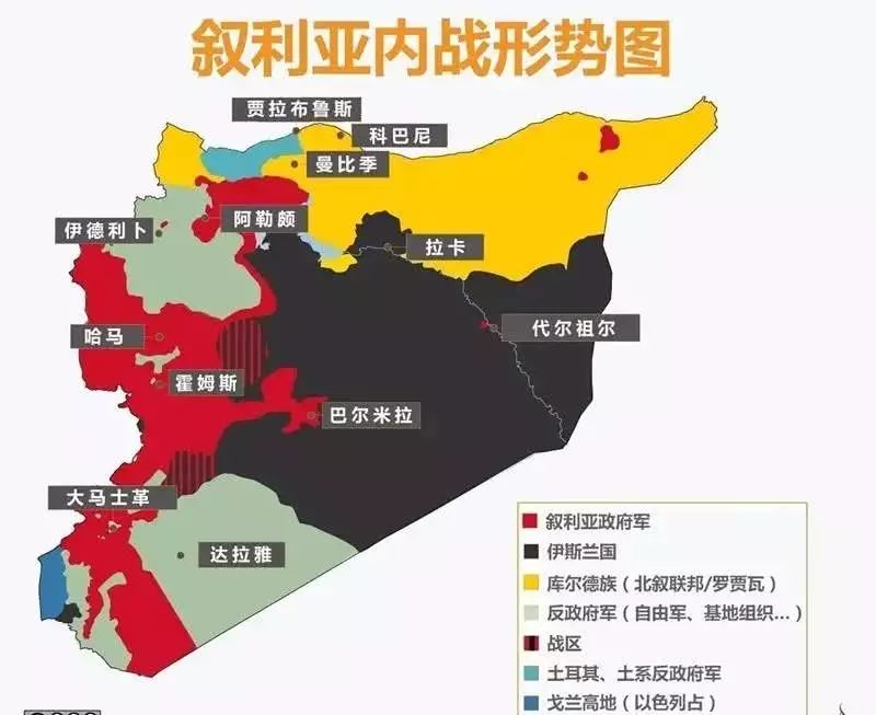 最新叙利亚各方势力图图片