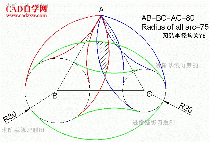 cad進階級練習題及詳細答案81