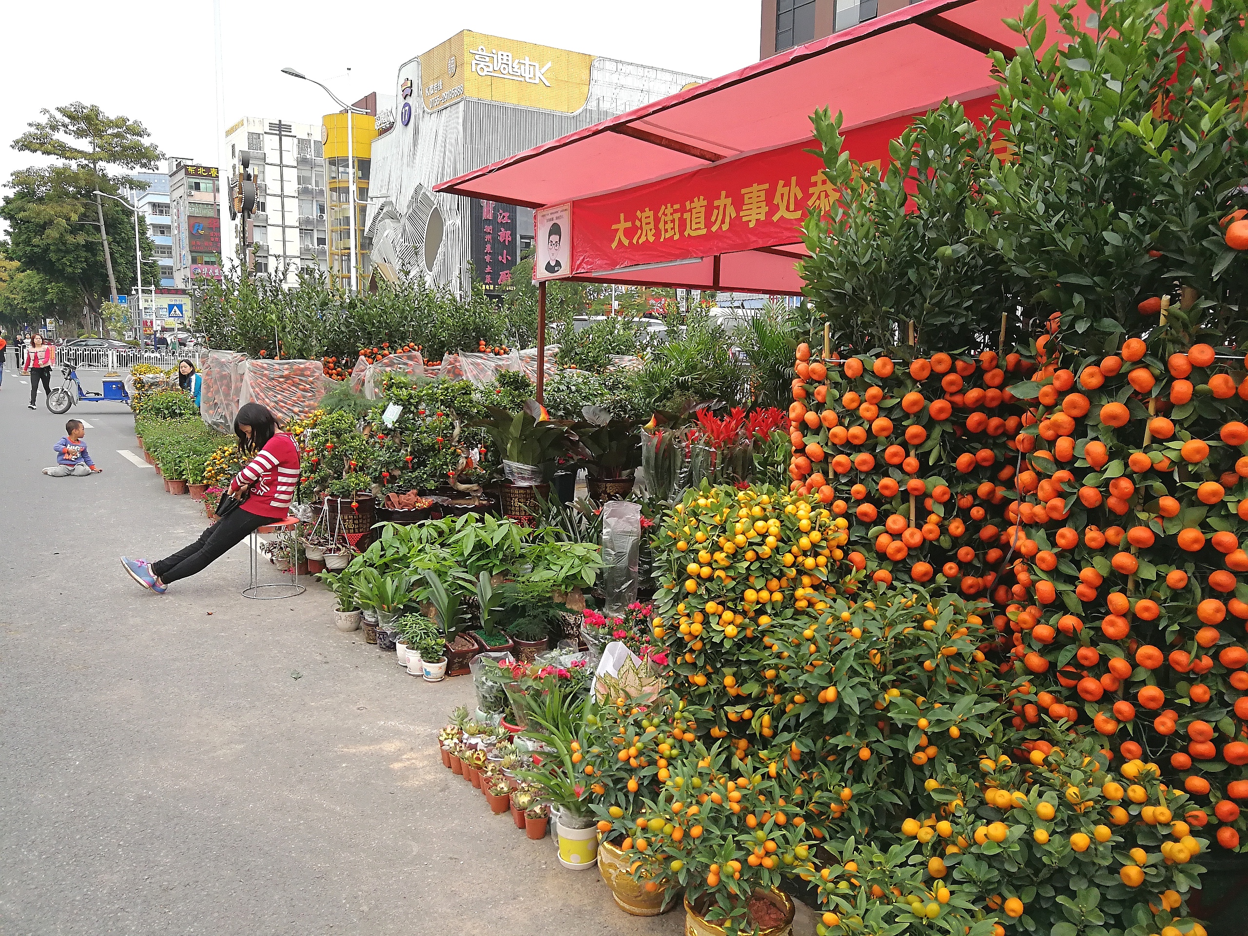 由于花市分流,今年花市的客流量也不集中在一个地方