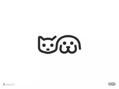 可爱猫元素logo设计集合猫奴的红宝书