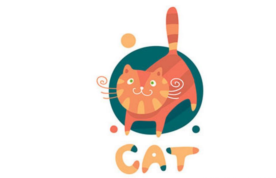 可爱猫元素logo设计集合,猫奴的红宝书