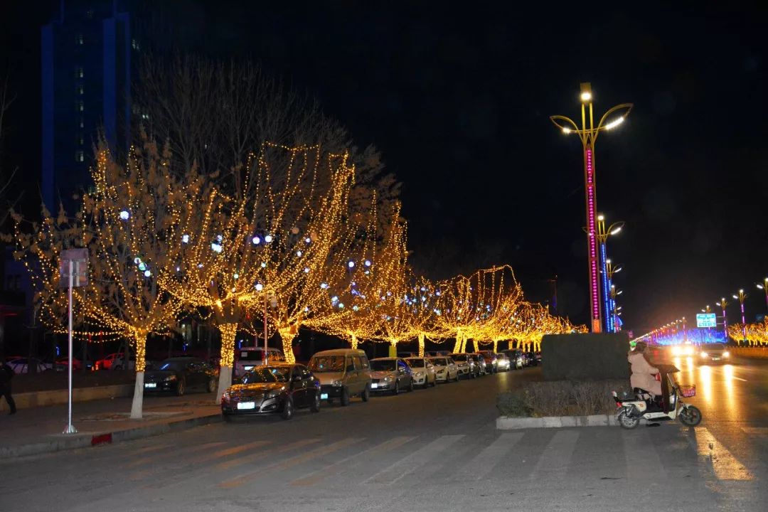 聊城东昌路夜景图片