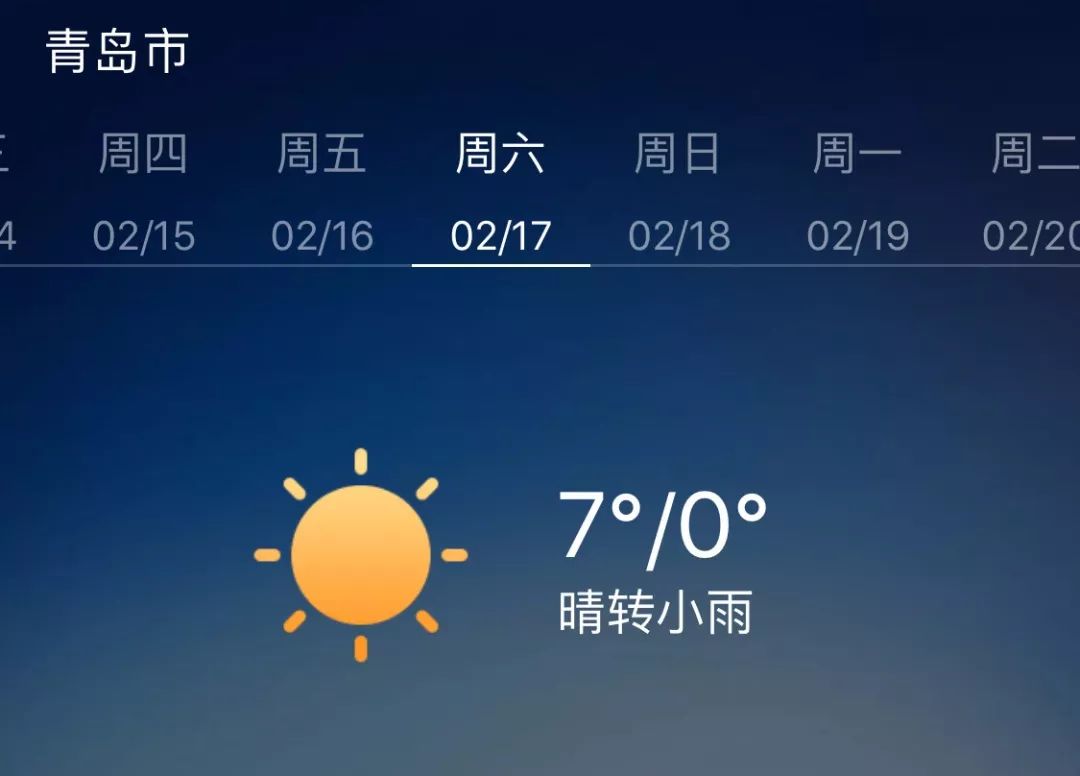 青岛今天起到正月初六天气预报!过年必备!