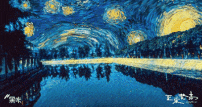 梵高的星月夜动态图图片