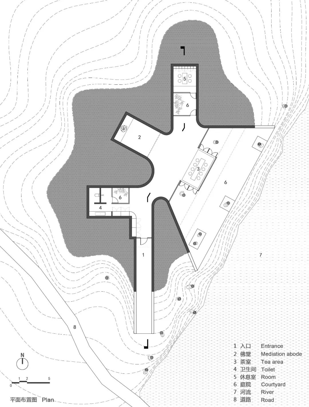 覆土建筑平面图图片