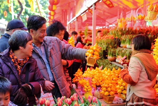 春节看花市图片