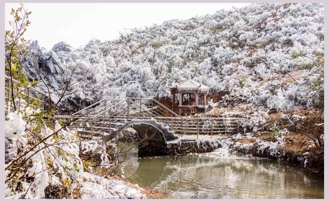 武平观狮山如此之美雪景和汉服更配