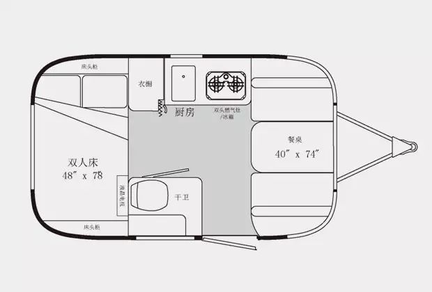 小身材大能量 车长不足5米的清风小拖挂房车陪您走在路上