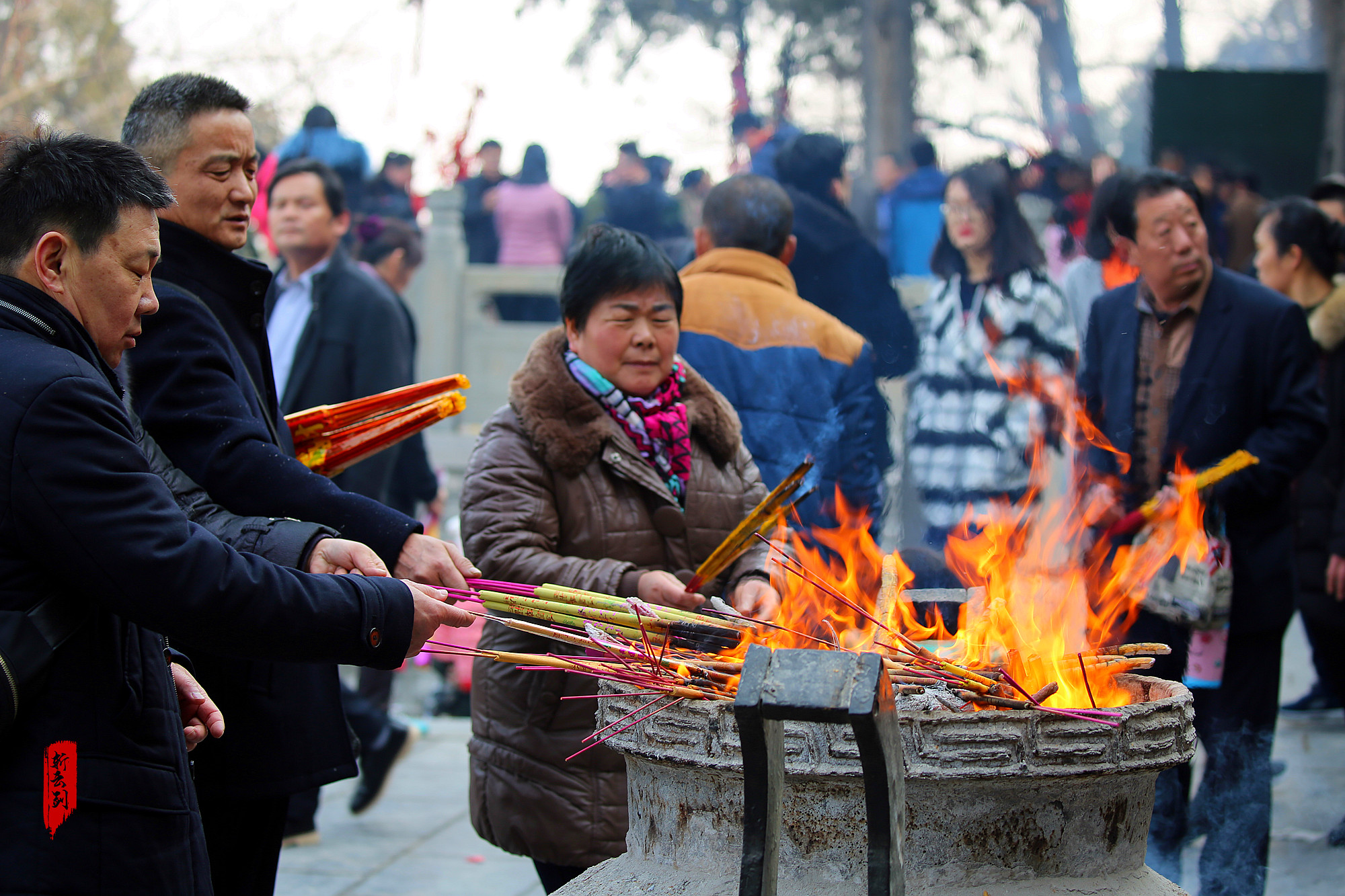 千佛山春节庙会图片