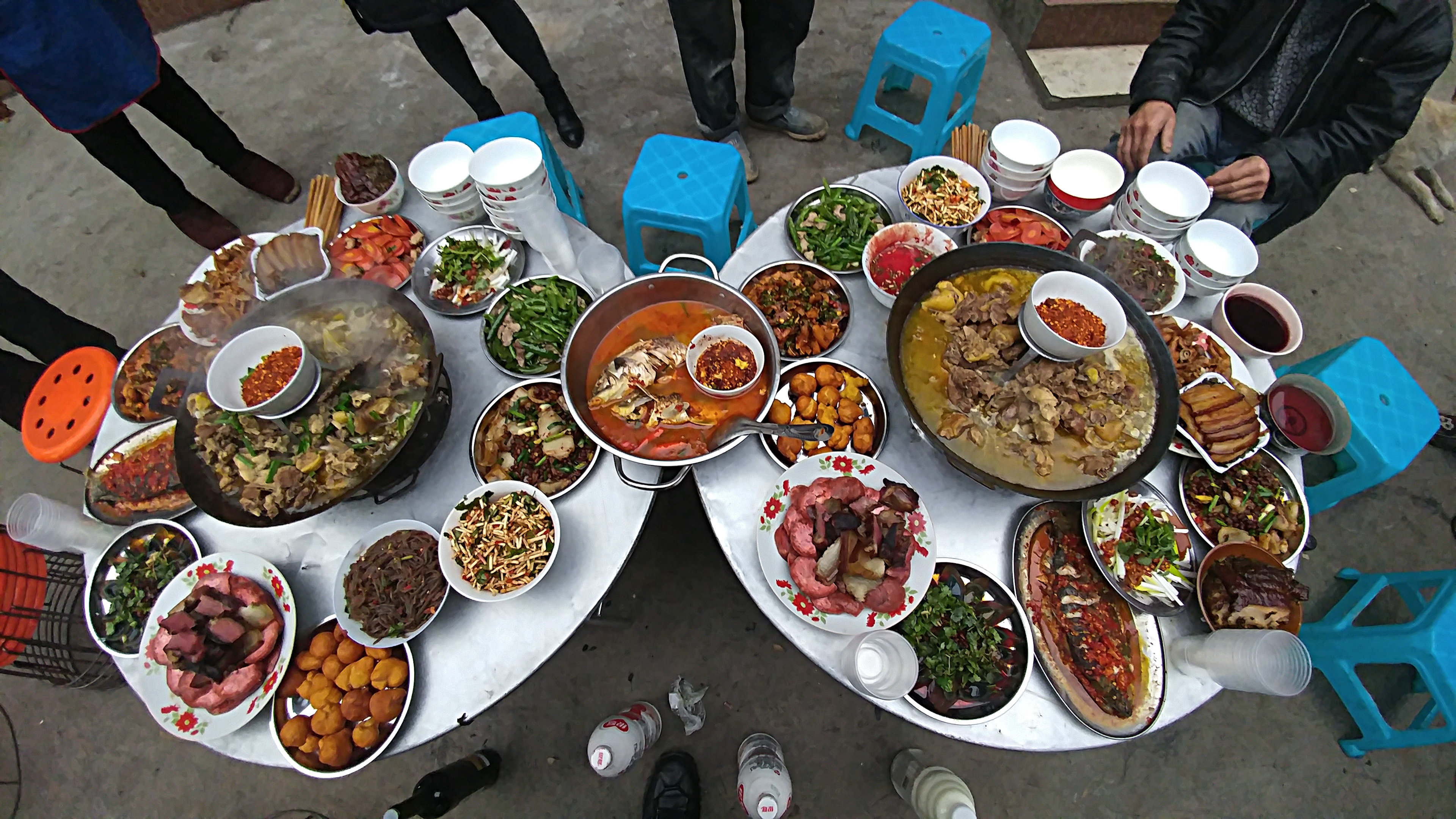 农村年夜饭照片 真实图片