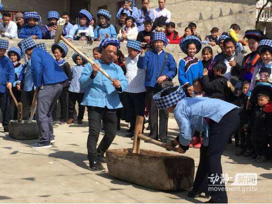 打粑粑,長桌宴,關嶺縣小凹布依族過大年好不熱鬧