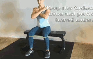 强化臀中肌弹力带坐姿髋外展