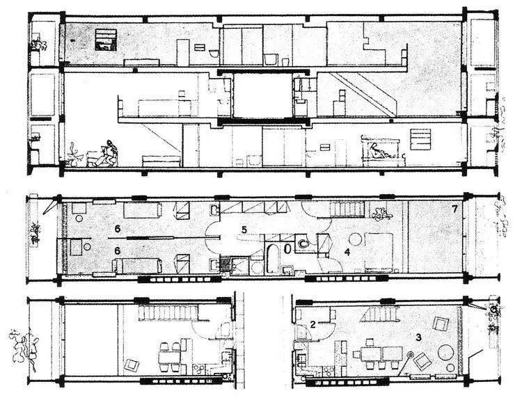 马赛公寓结构图片