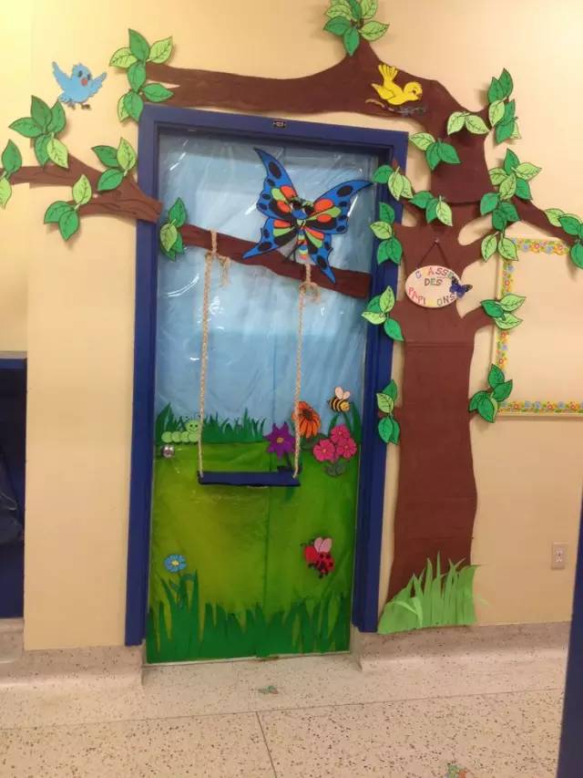 环创幼儿园春季教室门环创装饰