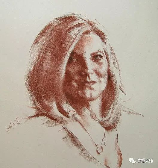 美国女画家朱蒂卡尔杜奇粉蜡笔画,素描