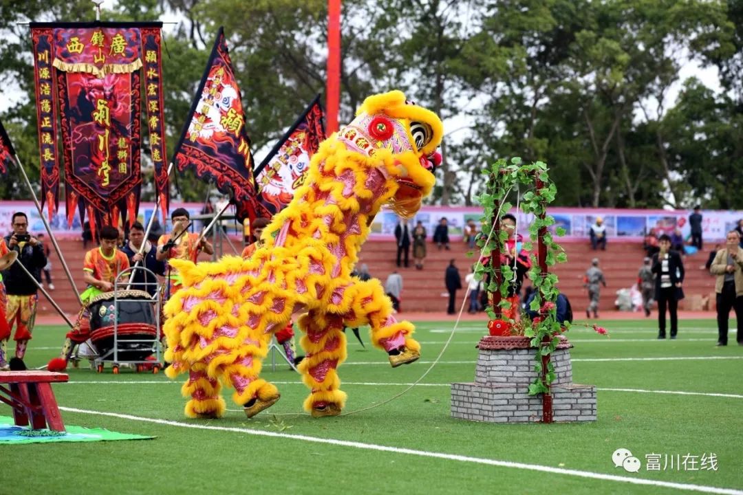 精彩多图 2018(富川)国际龙狮争霸赛开赛了