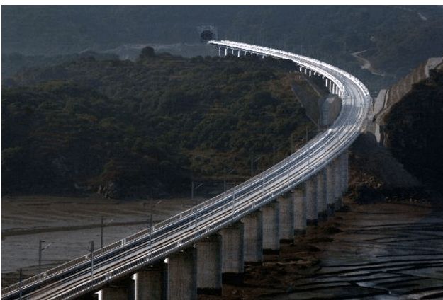 这座桥跨公路铁路和水路 老外感慨 中国人是怎么做到的