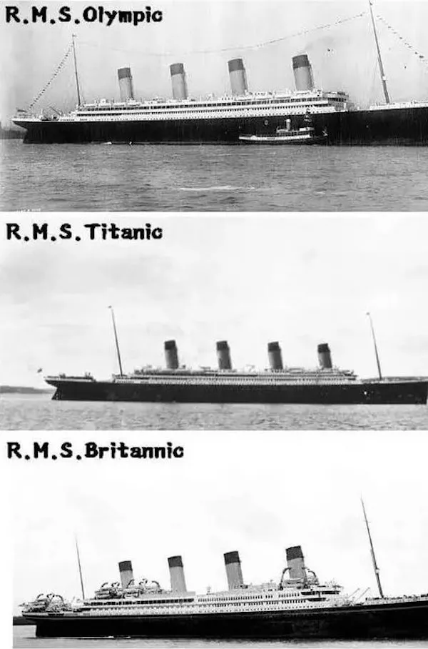 不列颠尼克号沉船过程图片