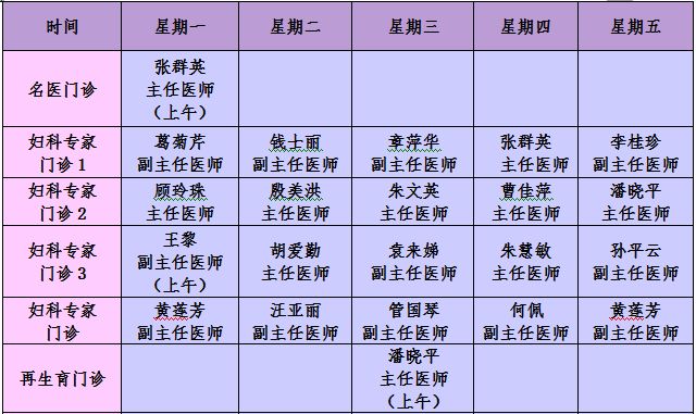 3月11日上海红房子医院的妇科专家郭延荣来了附3月上半月省市级专家来