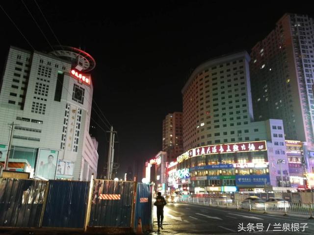 兰州西关十字夜景图片图片