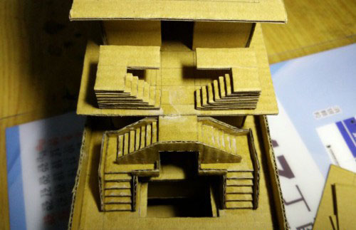 简易纸盒做楼梯图片