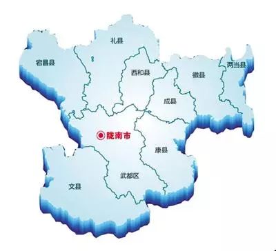 陇南地图九县分布图图片