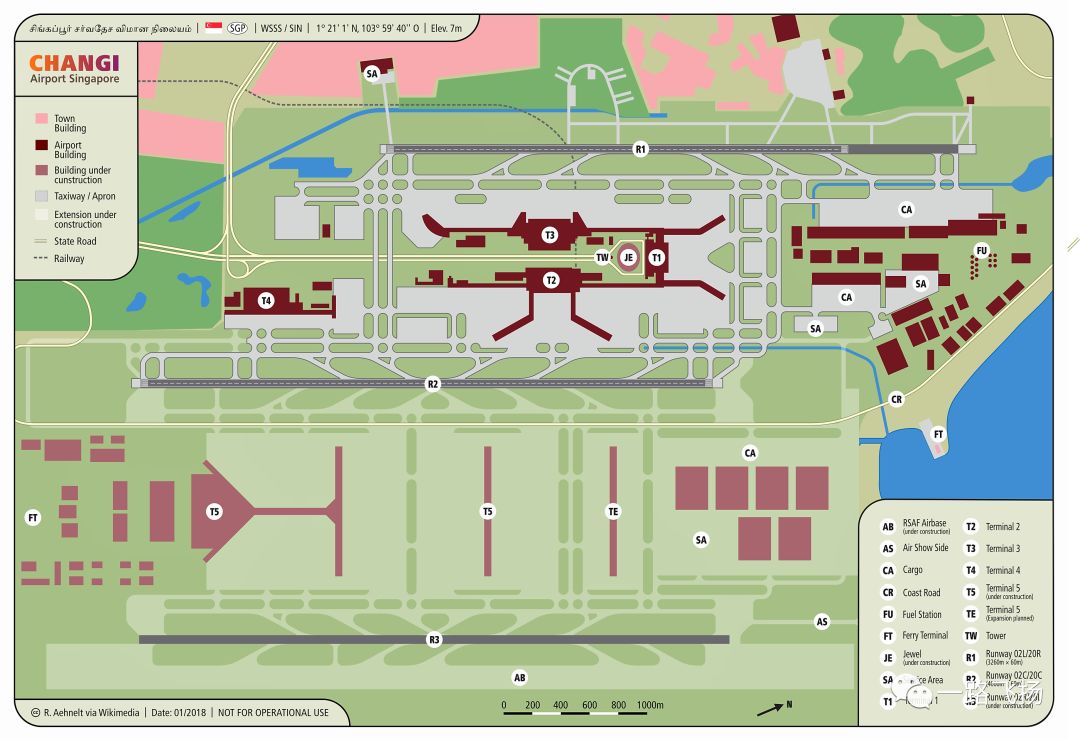 樟宜机场 平面图图片