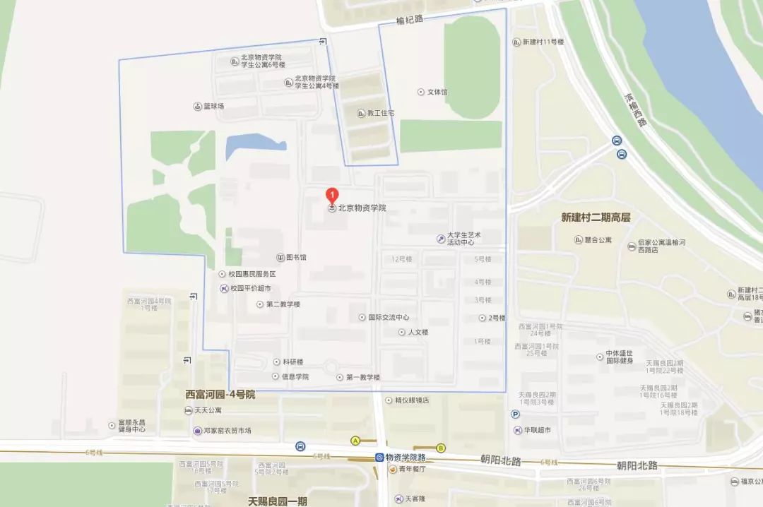 北京物资学院地图图片