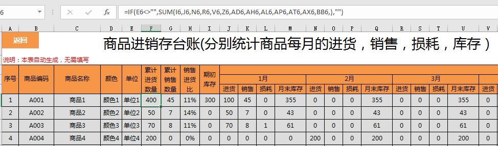 excel進銷存管理妙招全自動臺賬統計應收應付一鍵管理