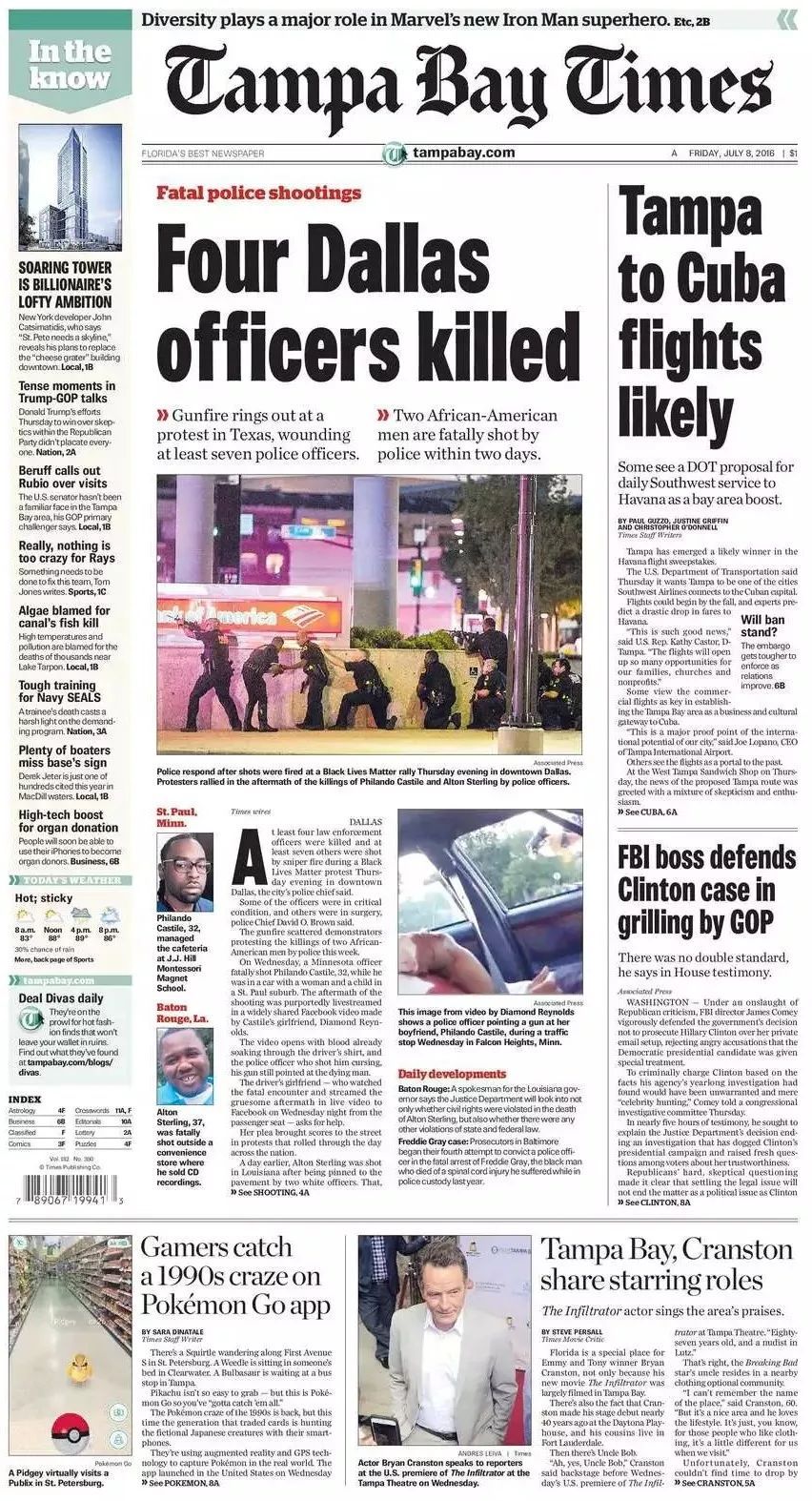 血腥的头版这家报纸梳理20年来的美国枪击案版面