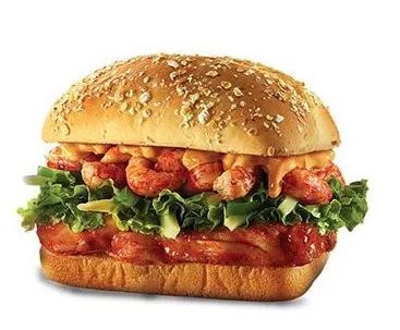 肯德基麻辣小龙虾汉堡图片