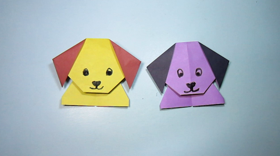 简单折纸 幼儿 小狗图片