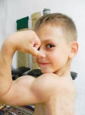 九岁男童有肌肉图片