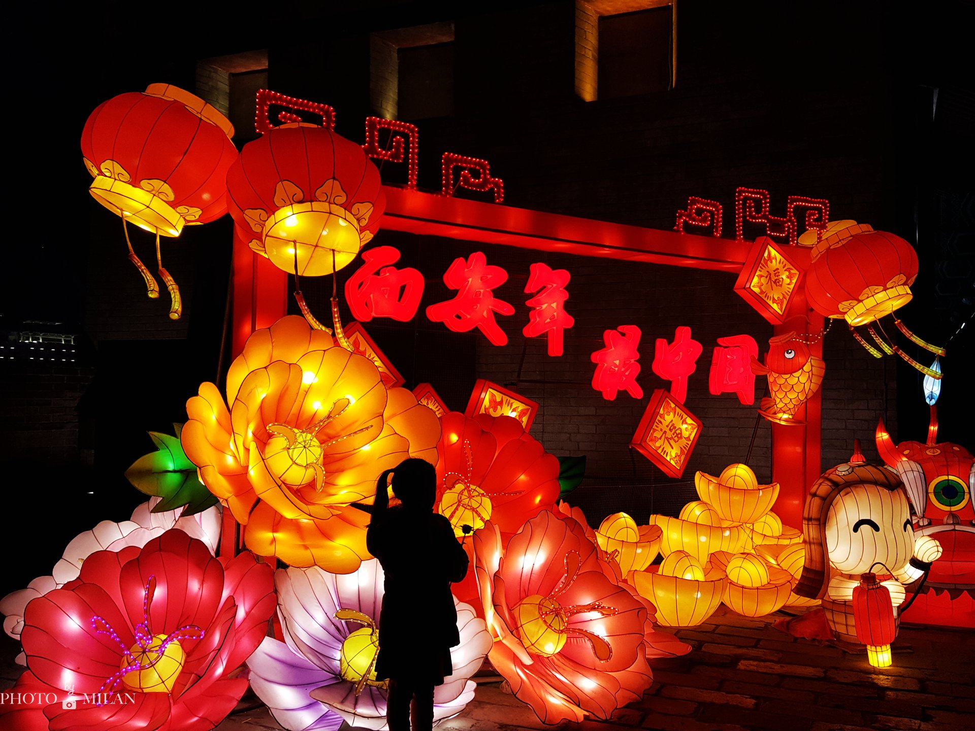 在西安赏花灯有味道的中国年
