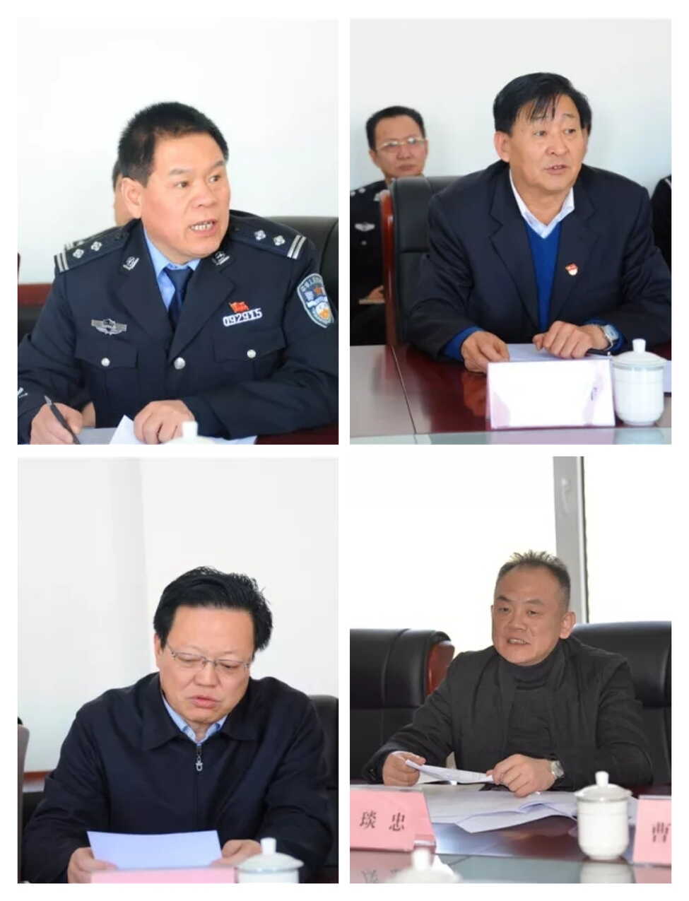 公安局副局长赵国明汇报了两起涉黑案件的侦破进展情况