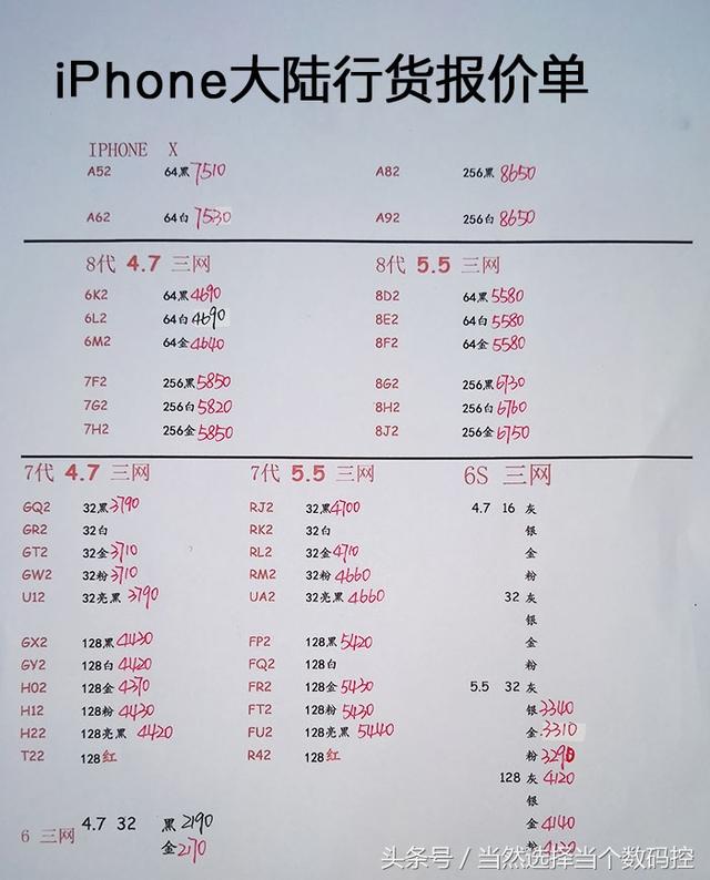 苹果x官网报价价格表图片