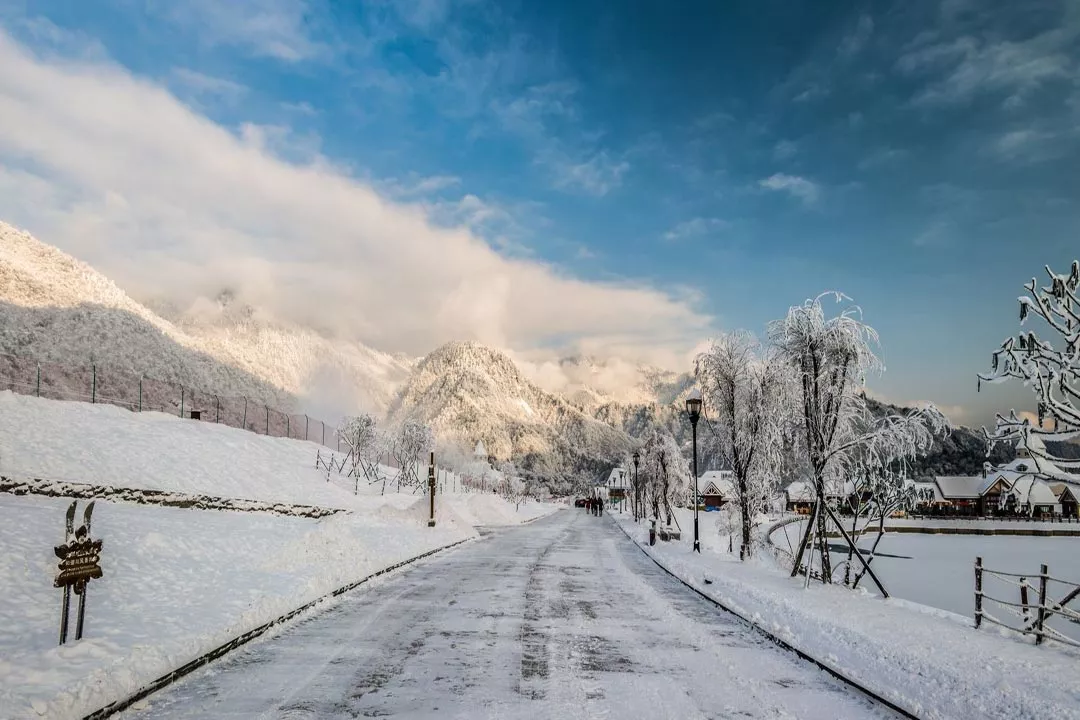 滑雪西嶺雪山歡樂谷,藥王谷,畢棚溝國色天香陸地樂園木格措,海螺溝,劍