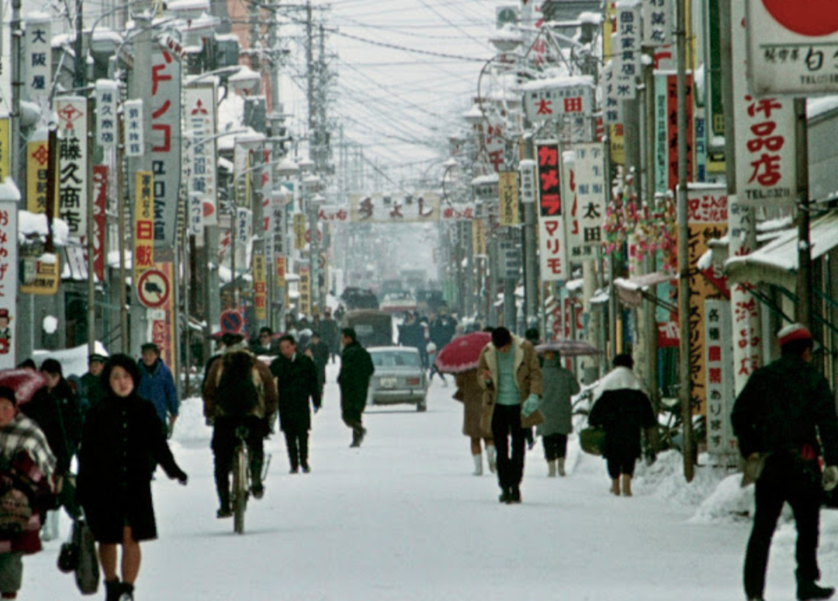 老照片:日本1969年的冬季,東京與雪景